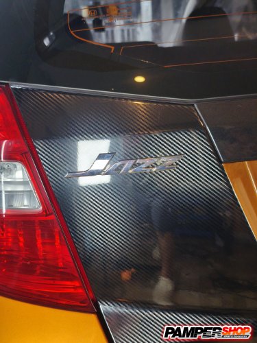 Jazz GE ส้ม หุ้ม เคฟล่า epoxy ฝาหน้า+ฝาท้าย