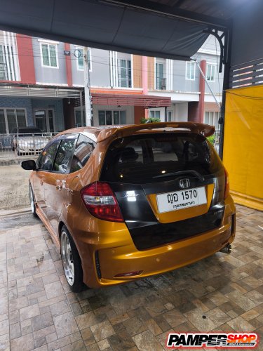 Jazz GE ส้ม หุ้ม เคฟล่า epoxy ฝาหน้า+ฝาท้าย