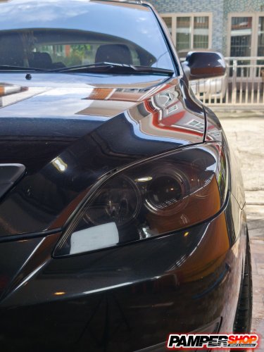 ขัดไฟหน้า+หุ้มฟิล์ม ( เกรด TPH ) สีดำอ่อน สโม๊ก