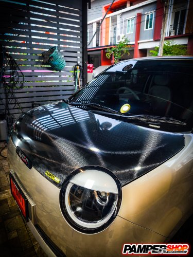 Lumin หุ้มสติ๊กเกอร์เคฟล่า ฝาหน้า รังผึ้งเงา (เกรด PET)