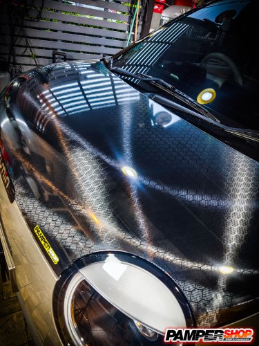 Lumin หุ้มสติ๊กเกอร์เคฟล่า ฝาหน้า รังผึ้งเงา (เกรด PET)