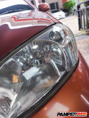 ขัดไฟหน้า+หุ้มฟิล์ม ( เกรด TPU 3-5 ปี ) สีใส