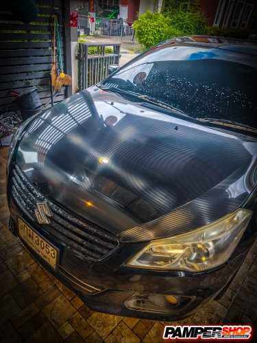 Suzuki Ciaz หุ้มสติ๊กเกอร์เคฟล่า ฝาหน้า Epoxy ( เกรด PET )