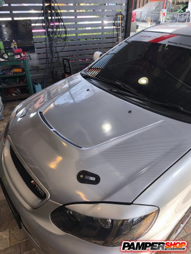 Altis หุ้มฝาหน้าเคฟล่า 6D สีบรอนซ์เงิน เทา ฝาหน้าแต่งเจอะ ( PVC 6D )