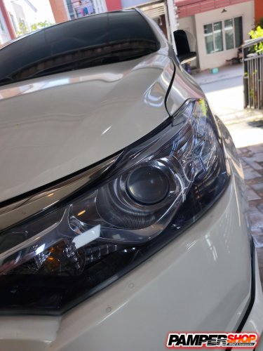 ขัดไฟหน้า+หุ้มฟิล์ม ( เกรด TPH ) สีฟ้าอ่อน Hybrid