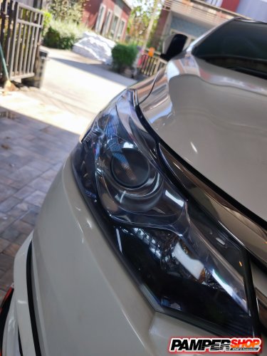 ขัดไฟหน้า+หุ้มฟิล์ม ( เกรด TPH ) สีฟ้าอ่อน Hybrid