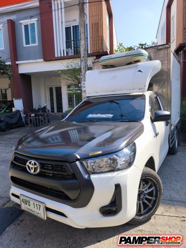 Toyota Revo หุ้มสิต๊กเกอร์เคฟล่า ฝาหน้า 6D เงา