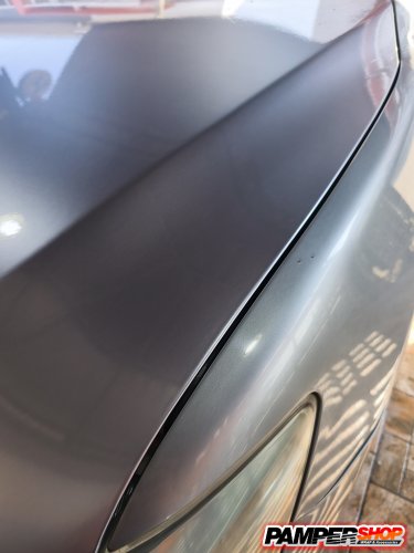 toyota camry หุ้มสติ๊กเกอร์ ฝาหน้า สีบรอนซ์เงิน PET Liquid Silver