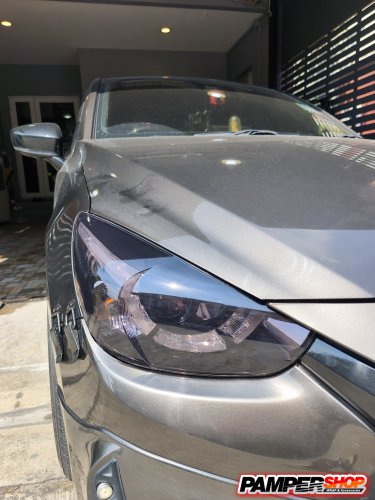 ขัดไฟหน้า+หุ้มฟิล์ม ( เกรด PVC ) สีดำเข้ม