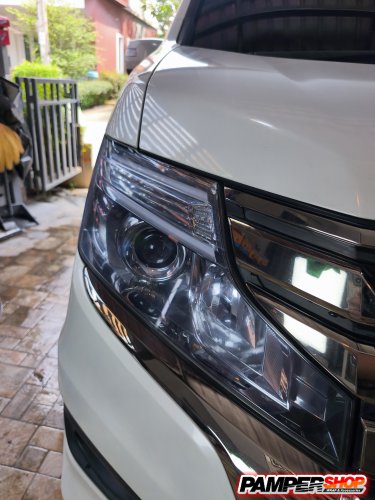 ขัดไฟหน้า+หุ้มฟิล์ม ( เกรด TPH ) สีฟ้าอ่อน Hybrid