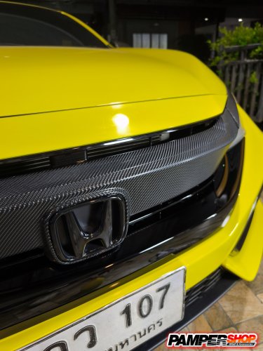Honda Civic FC หุ้มสติ๊กเกอร์เคฟล่า 4D กระจังหน้า