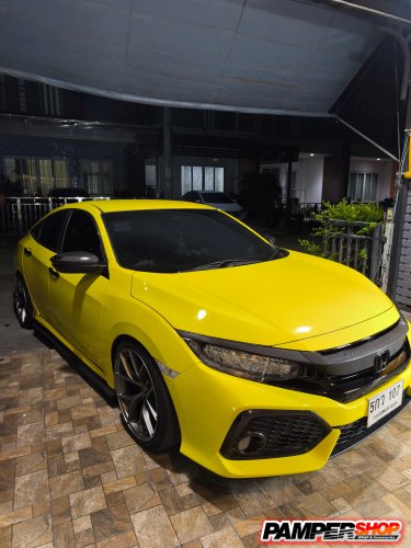 Honda Civic FC หุ้มสติ๊กเกอร์เคฟล่า 4D กระจังหน้า