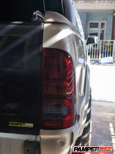 ขัดไฟหน้า+หุ้มฟิล์ม ( เกรด TPH ) สีดำอ่อน สโม๊ก