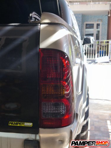 ขัดไฟหน้า+หุ้มฟิล์ม ( เกรด TPH ) สีดำอ่อน สโม๊ก